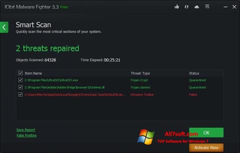 Screenshot IObit Malware Fighter per Windows 7