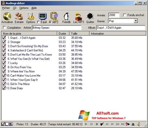 Screenshot Audiograbber per Windows 7