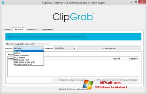 Screenshot ClipGrab per Windows 7