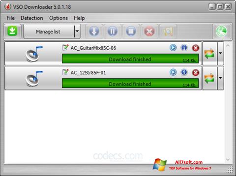 Screenshot VSO Downloader per Windows 7