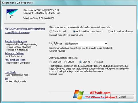 Screenshot Kleptomania per Windows 7