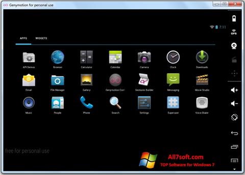 Screenshot Genymotion per Windows 7