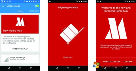 Screenshot Opera Max per Windows 7