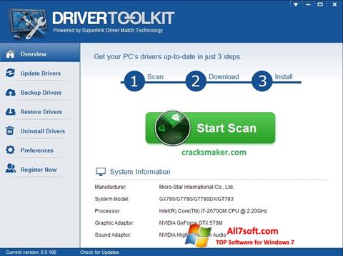 Screenshot Driver Toolkit per Windows 7