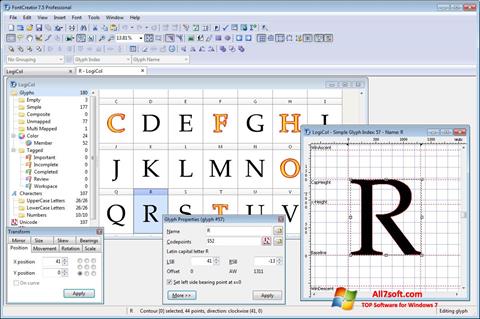 Screenshot Font Creator per Windows 7