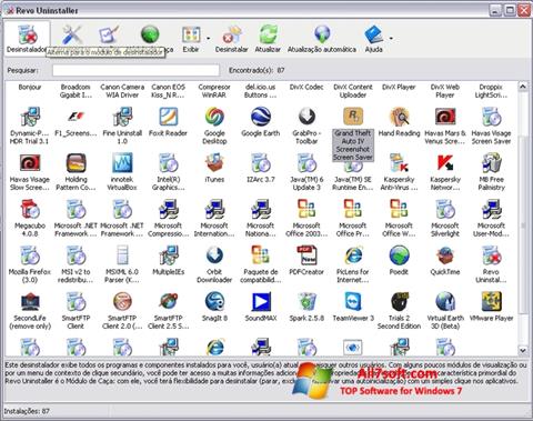 Screenshot Revo Uninstaller per Windows 7