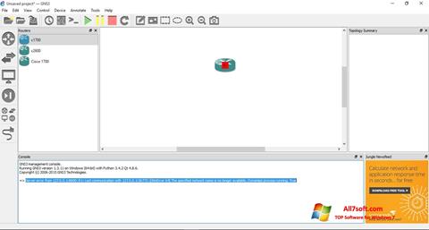 Screenshot GNS3 per Windows 7