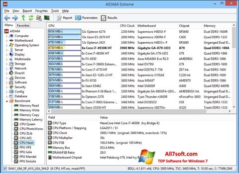Screenshot AIDA32 per Windows 7
