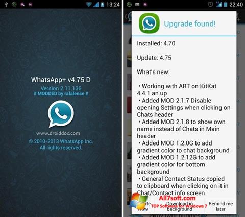 Screenshot WhatsApp Plus per Windows 7