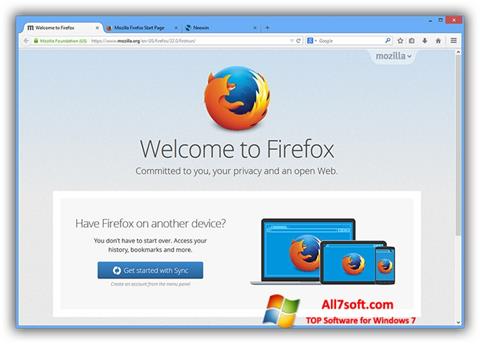 Screenshot Mozilla Firefox Offline Installer per Windows 7