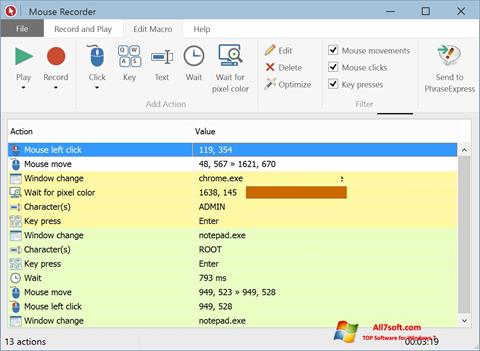 Screenshot Mouse Recorder per Windows 7