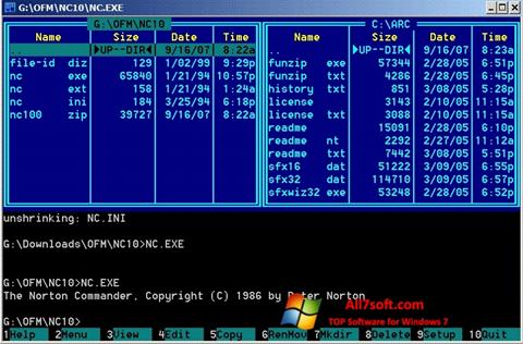 Screenshot Norton Commander per Windows 7