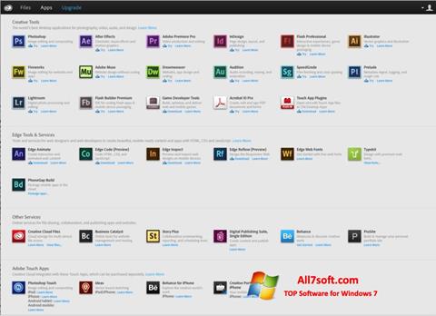 Screenshot Adobe Creative Cloud per Windows 7
