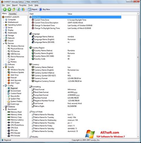 Screenshot EVEREST Ultimate Edition per Windows 7