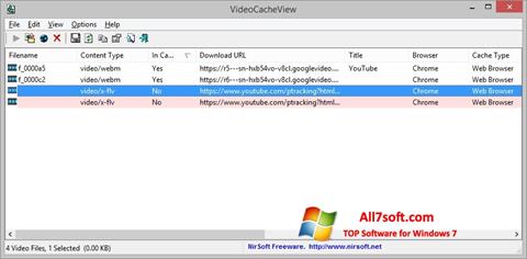 Screenshot VideoCacheView per Windows 7