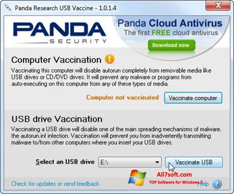 Screenshot Panda USB Vaccine per Windows 7