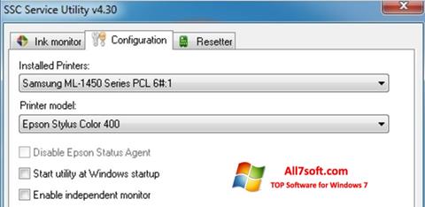 Screenshot SSC Service Utility per Windows 7