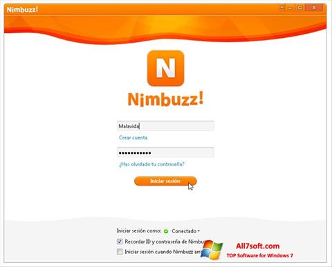 Screenshot Nimbuzz per Windows 7