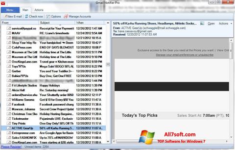 Screenshot Gmail Notifier per Windows 7