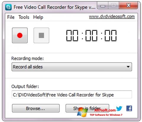 Screenshot Free Video Call Recorder for Skype per Windows 7