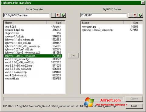 Screenshot TightVNC per Windows 7