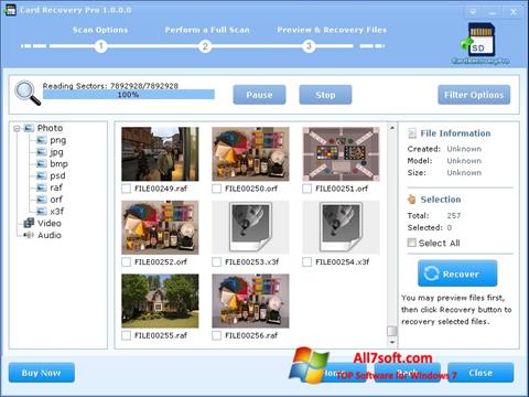 Screenshot CardRecovery per Windows 7