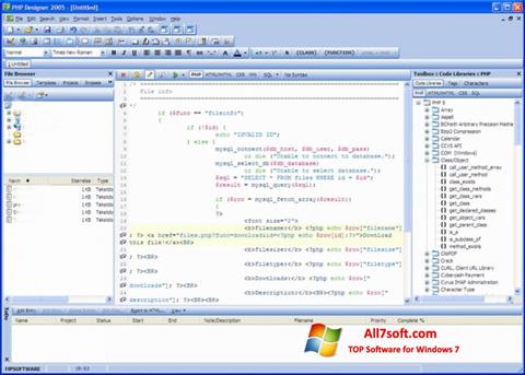 Screenshot phpDesigner per Windows 7