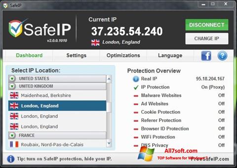 Screenshot SafeIP per Windows 7