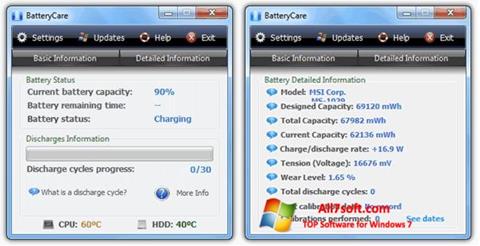 Screenshot BatteryCare per Windows 7