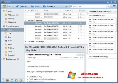 Screenshot FoxMail per Windows 7