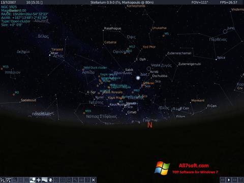 Screenshot Stellarium per Windows 7
