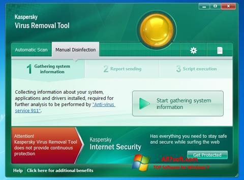 Screenshot Kaspersky Virus Removal Tool per Windows 7