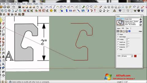 Screenshot SketchUp per Windows 7
