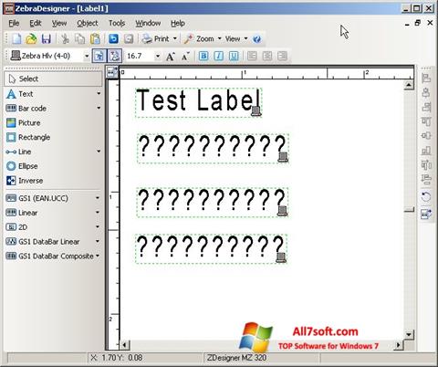 Screenshot Zebra Designer per Windows 7