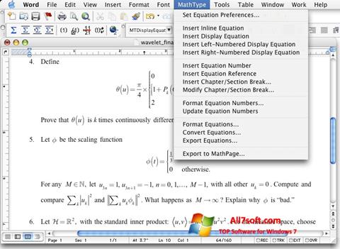 Screenshot MathType per Windows 7