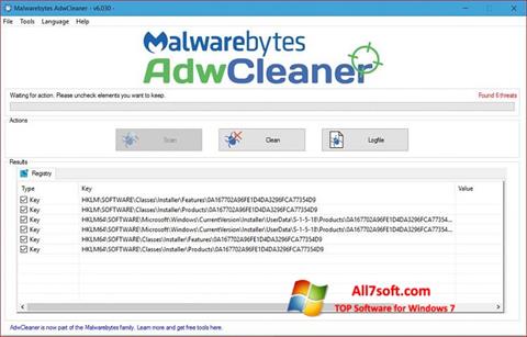 Screenshot AdwCleaner per Windows 7