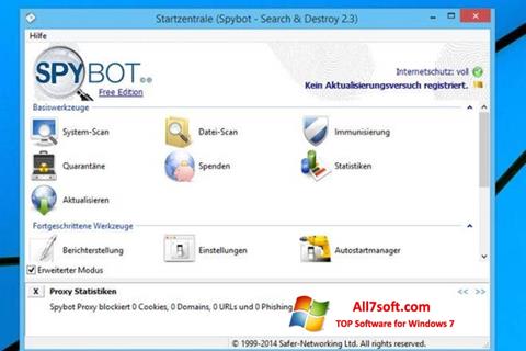 Screenshot SpyBot per Windows 7