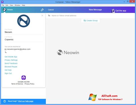 Screenshot Yahoo! Messenger per Windows 7