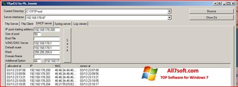 Screenshot Tftpd32 per Windows 7