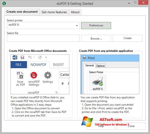 Screenshot doPDF per Windows 7