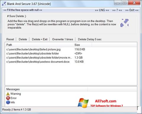 Screenshot Blank And Secure per Windows 7