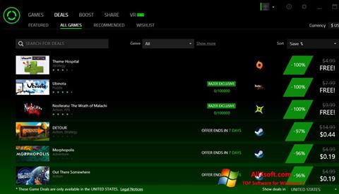 Screenshot Razer Cortex per Windows 7